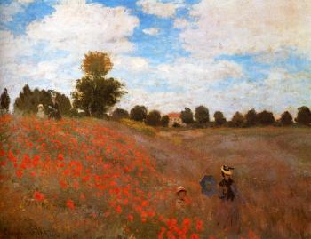 Monet, Claude Oscar : Wild Poppies, Near Argenteuil